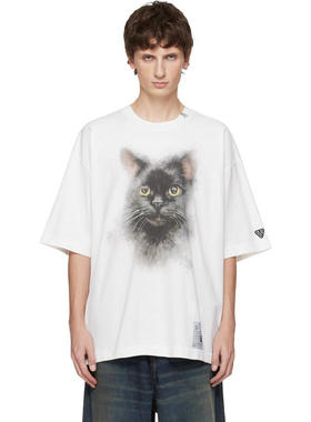 Maison MIHARA YASUHIRO 男士 T恤 白色 Cat Printed T 恤