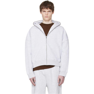 Entire Studios 男士 卫衣 灰色 Eternal Zip 连帽衫