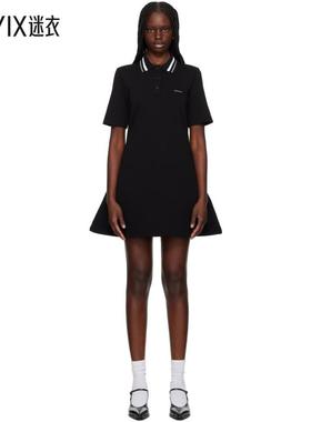 We11Done 女款黑色 Short-Sleeved Polo 连衣裙  迷衣时尚