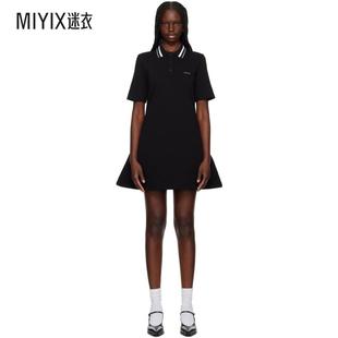We11Done 女款黑色 Short-Sleeved Polo 连衣裙  迷衣时尚