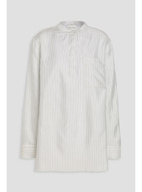 LOU LOU 女士 上衣 Isor 条纹斜纹丝绸上衣