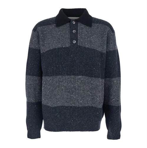 Dunst 男士 FW25 POLO衫 罗纹条纹 Polo 衫针织衫
