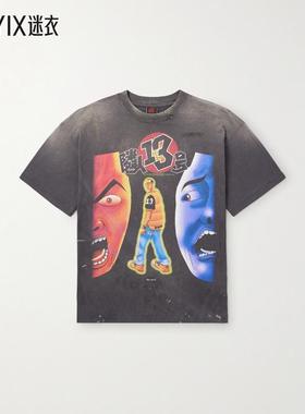 SAINT MXXXXXX 男款+ SANTASTIC! + GEEKS RULE 磨破印花棉针织T