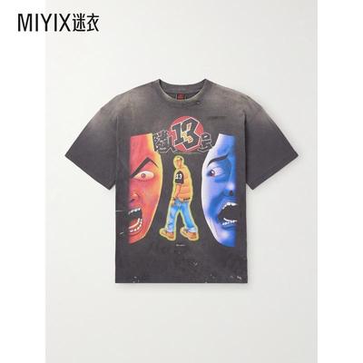 SAINT MXXXXXX 男款+ SANTASTIC! + GEEKS RULE 磨破印花棉针织T