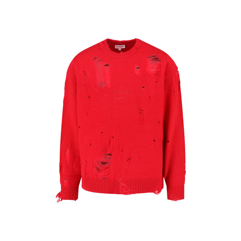 Charles Jeffrey Loverboy 男士 FW25 毛衣 红色毛线衫