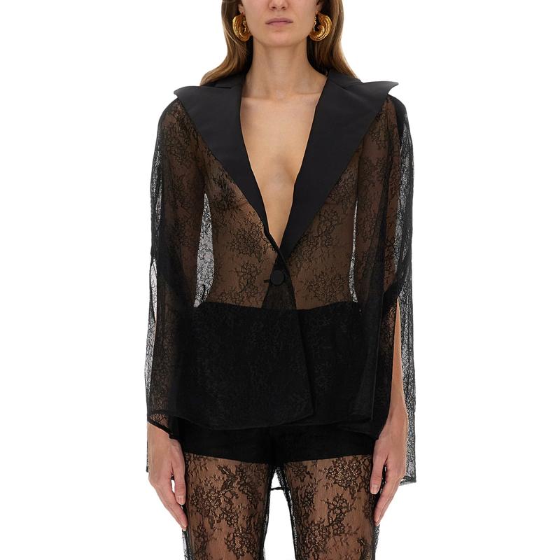 Nina Ricci 女士 FW25 上衣 BLAZER-INSPIRED 蕾丝披肩