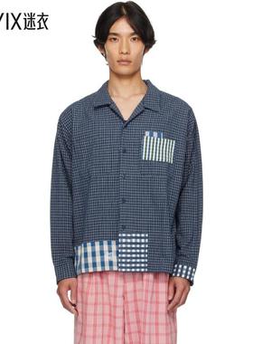 Story mfg. 男款蓝色 PA LS 衬衫 迷衣时尚