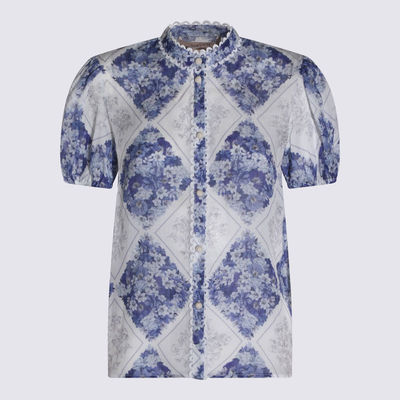 TWINSET 女士 SS26 上衣 白色蓝色