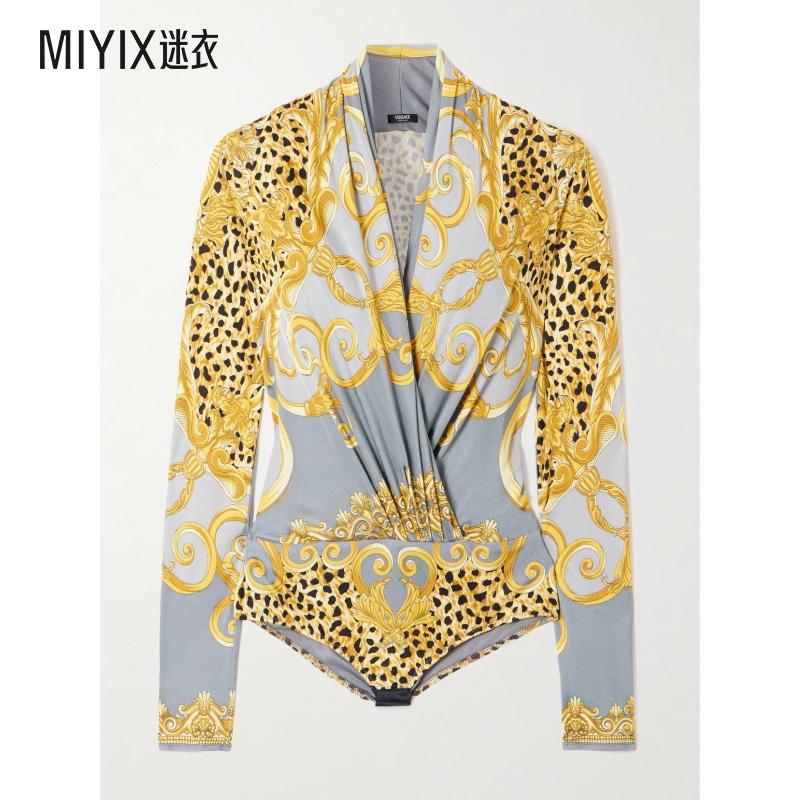 【秋冬新品】Versace范思哲女款印花粘胶纤维连体衣迷衣时尚
