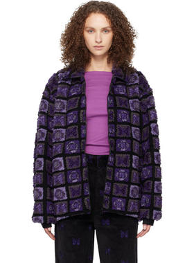 Needles 女士 夹克 紫色  黑色 Papillon Plaid Pile