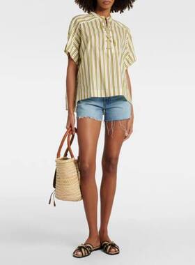 Yves Salomon 女士 上衣 条纹棉质