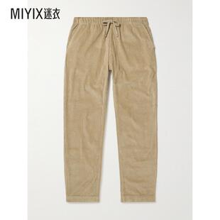 Hartford 男款Joggy 直筒棉质灯芯绒抽绳裤子 迷衣时尚