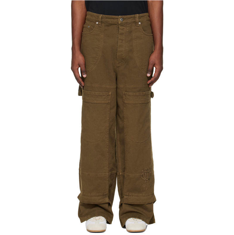 Off-White 男士 长裤 卡其色 Gothic Drill Relaxed