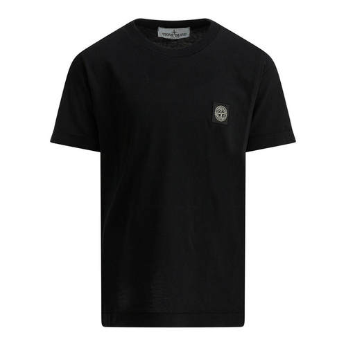 Stone Island 石头岛 男童 SS26 T恤 黑色棉质童装