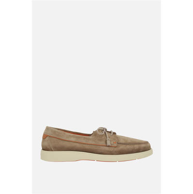 Santoni 男士 SS26 休闲皮鞋 杏仁头系带鞋