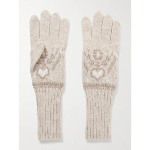 Khaite 女士 SS26 手套 Domini 'Fair Isle' 羊绒