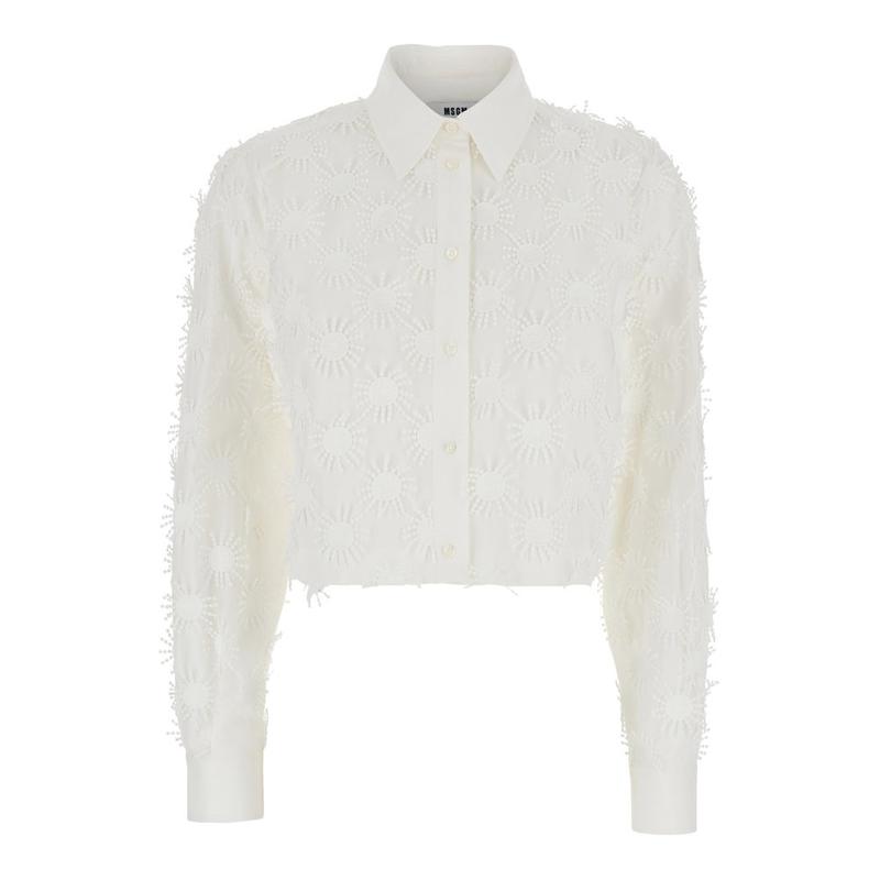 MSGM 女士 SS25 衬衫 长袖衬衫