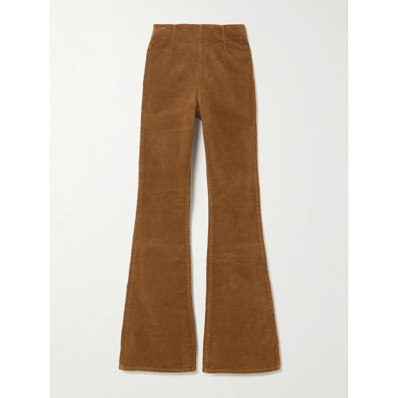 Veronica Beard 女士 SS26 长裤 Beverly 弹力棉质灯芯绒喇叭长裤