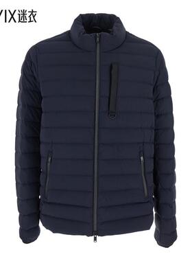 【秋冬新品】MOOSE KNUCKLES 男款'Laki' 蓝色领徽标拼缀袖高科技