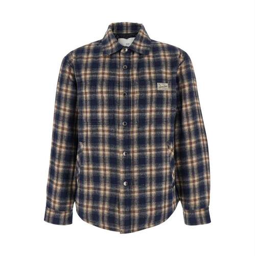 Dunst 男士 FW25 衬衫 格纹徽标贴片法兰绒