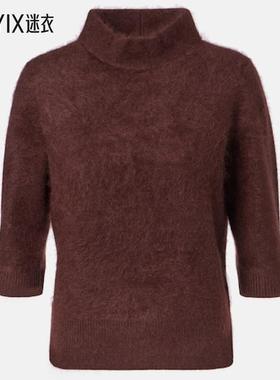 Dorothee Schumacher 女款Statement 毛茸茸羊毛羊绒混纺毛衣 迷