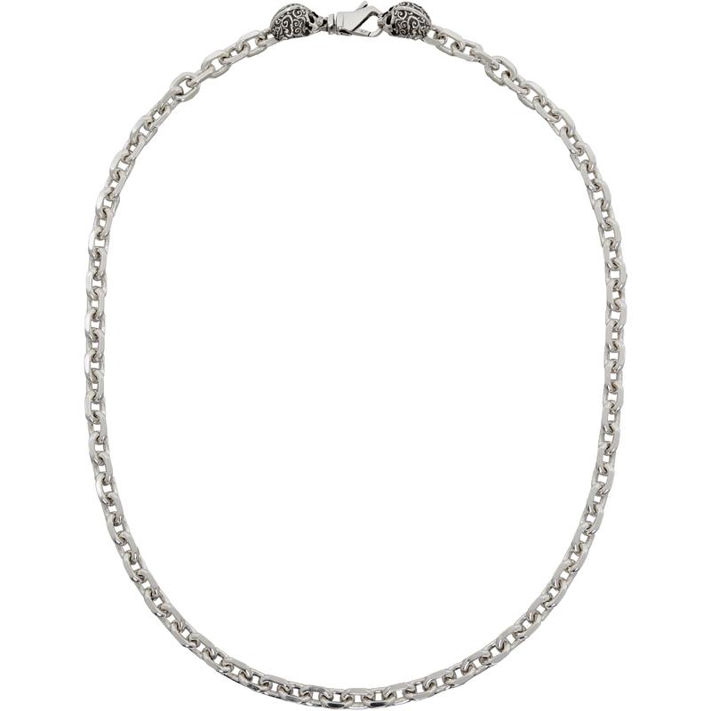 Emanuele Bicocchi 男士 项链/吊坠 Link Chain Skull 项链