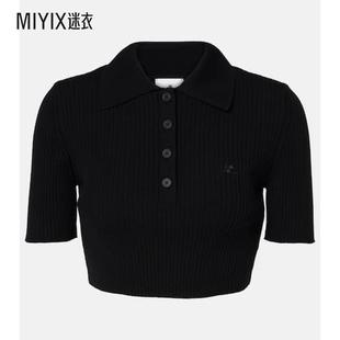 迷衣时尚 Courrèges Polo衫 女款 罗纹针织短款