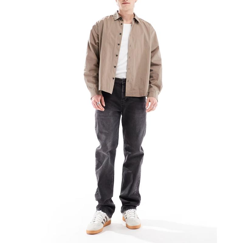 Cotton:on 女士 牛仔长裤 棉质常规修身黑色牛仔裤(vision)