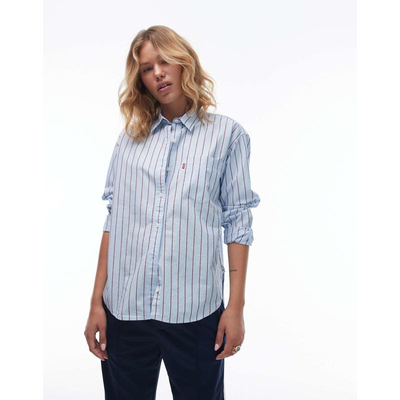 Levi's 女士 衬衫 Harlie 男友风衬衫(蓝色)