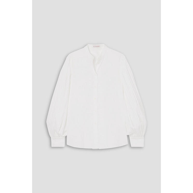 Altuzarra 女士 上衣 Patsy 细褶棉混纺府绸衬衫