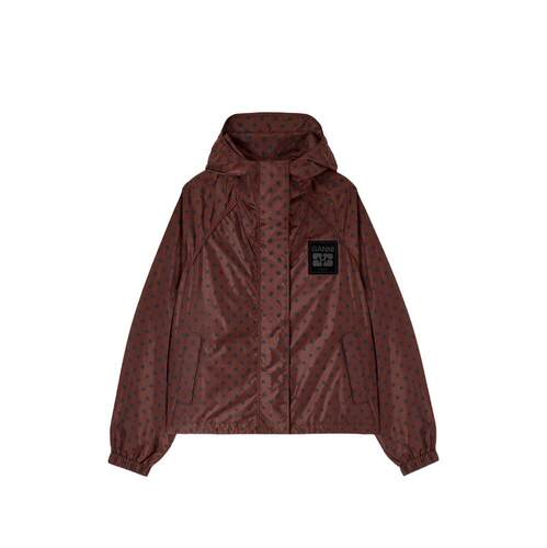 Ganni 甘尼 女士 FW26 夹克 波尔卡圆点连帽