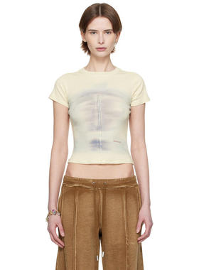 Eckhaus Latta 女士 T恤 灰白色 Lapped Baby