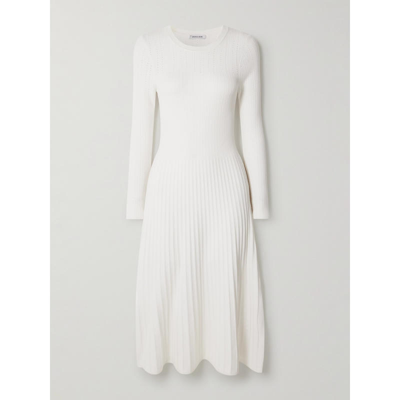 Veronica Beard 女士 SS25 中长连衣裙 Nami 洞眼针织中长连衣裙