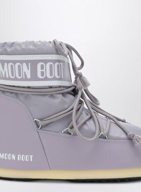 Moon Boot 女士 FW25 短靴 Icon 低帮淡紫色尼龙靴子