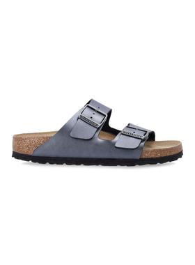 Birkenstock 女士 拖鞋 Arizona woman's 人造革金属感黑色凉鞋