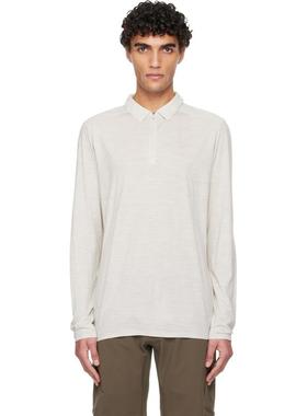 VEILANCE 男士 POLO衫 灰色 Frame 长袖 Polo 衫