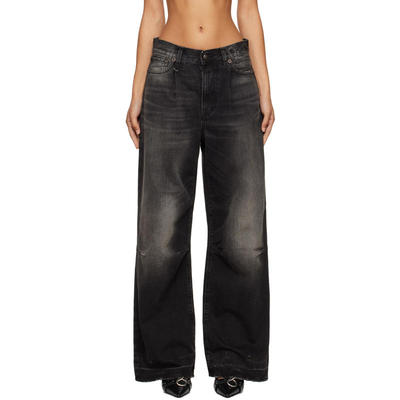 R13 女士 牛仔长裤 黑色 Wayne 牛仔裤