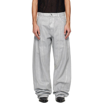 Mugler 穆勒 男士 牛仔长裤 蓝色 Oversized Spiral 牛仔裤