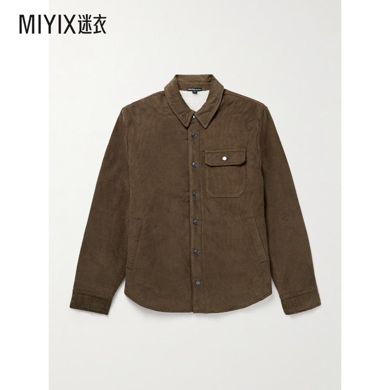 James Perse 男款起绒布衬里棉混纺灯芯绒衬衫式夹克 迷衣时尚