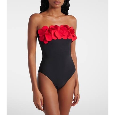 Karla Colletto 女款花朵装饰无肩带泳衣 迷衣时尚