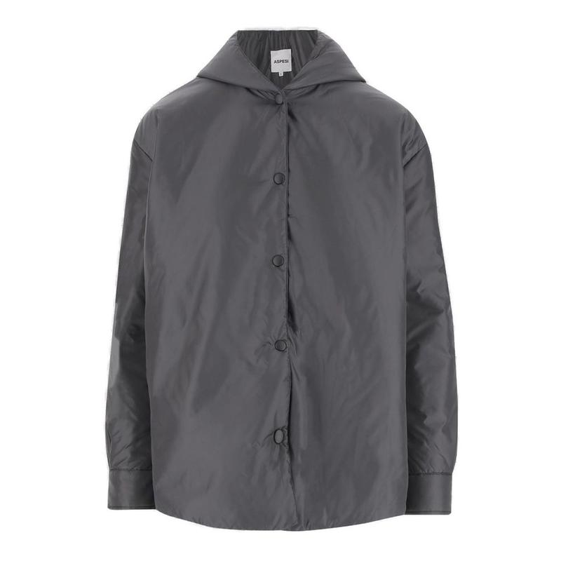 Aspesi 女士 FW25 夹克 長袖按扣連帽夾克