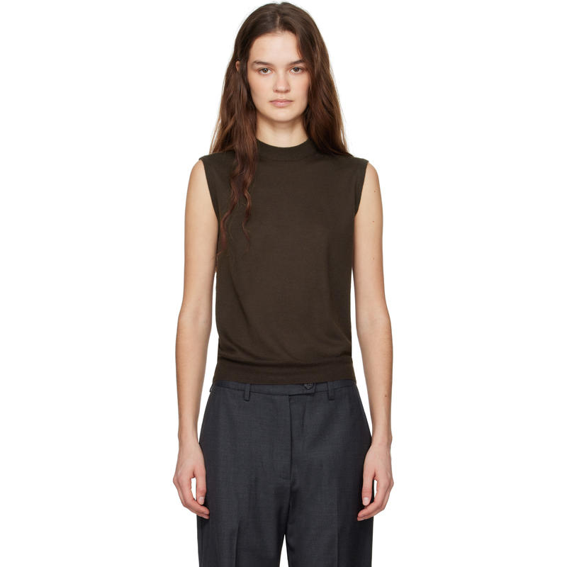 CO-collections 女士 上衣 棕色 Fine Cashmere Shell 马甲