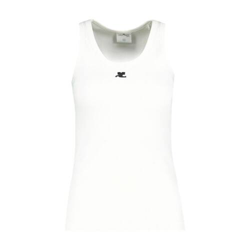 Courrèges 古未界 中性（成人） FW26 T恤 90'S 罗纹棉质白色