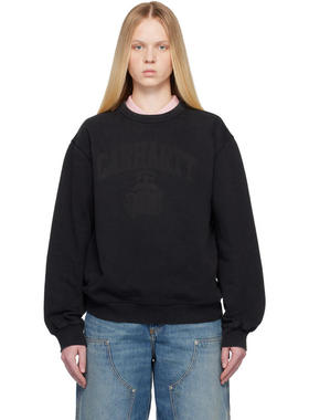 Carhartt WIP 女士 卫衣 黑色 Faded Pond Corps 套头衫