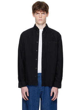 A.P.C. 男士 衬衫 黑色 Mateo Logo