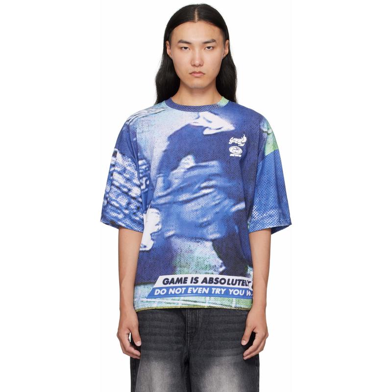 Gerrit Jacob 男士 T恤 蓝色印花 T 恤