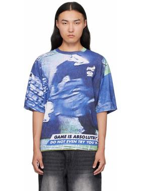 Gerrit Jacob 男士 T恤 蓝色印花 T 恤