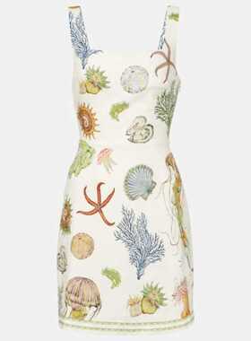 Alémais 女士 短款连衣裙 海滩亚麻迷你连衣裙