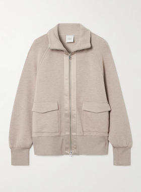 Varley 女士 SS26 卫衣 Roxbury DoubleSoft® 绸缎边拉链运动衫