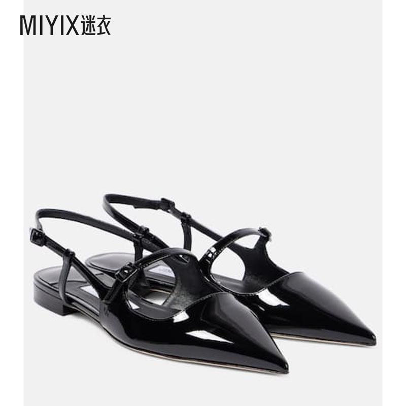 Jimmy Choo 女款Didi 漆皮玛丽珍平底鞋 迷衣时尚